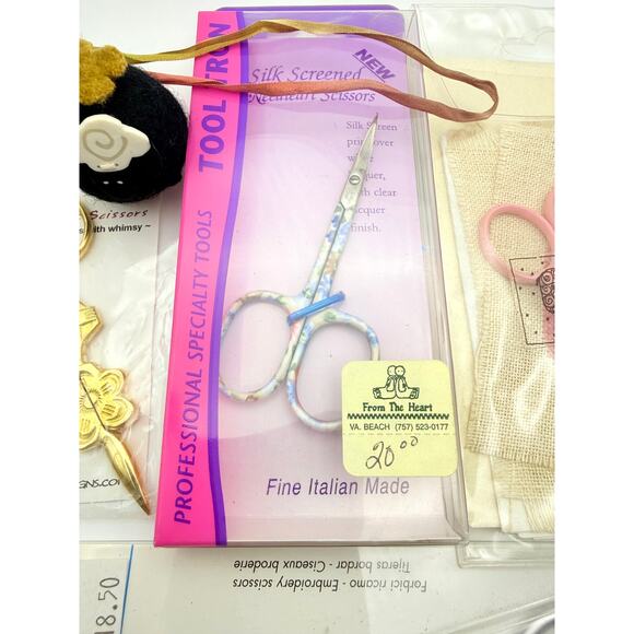 4 Unopened Vintage Embroidery Scissors w/ Black Sheep | Kelmscott, Premax, Italy - Picture 3 of 6
